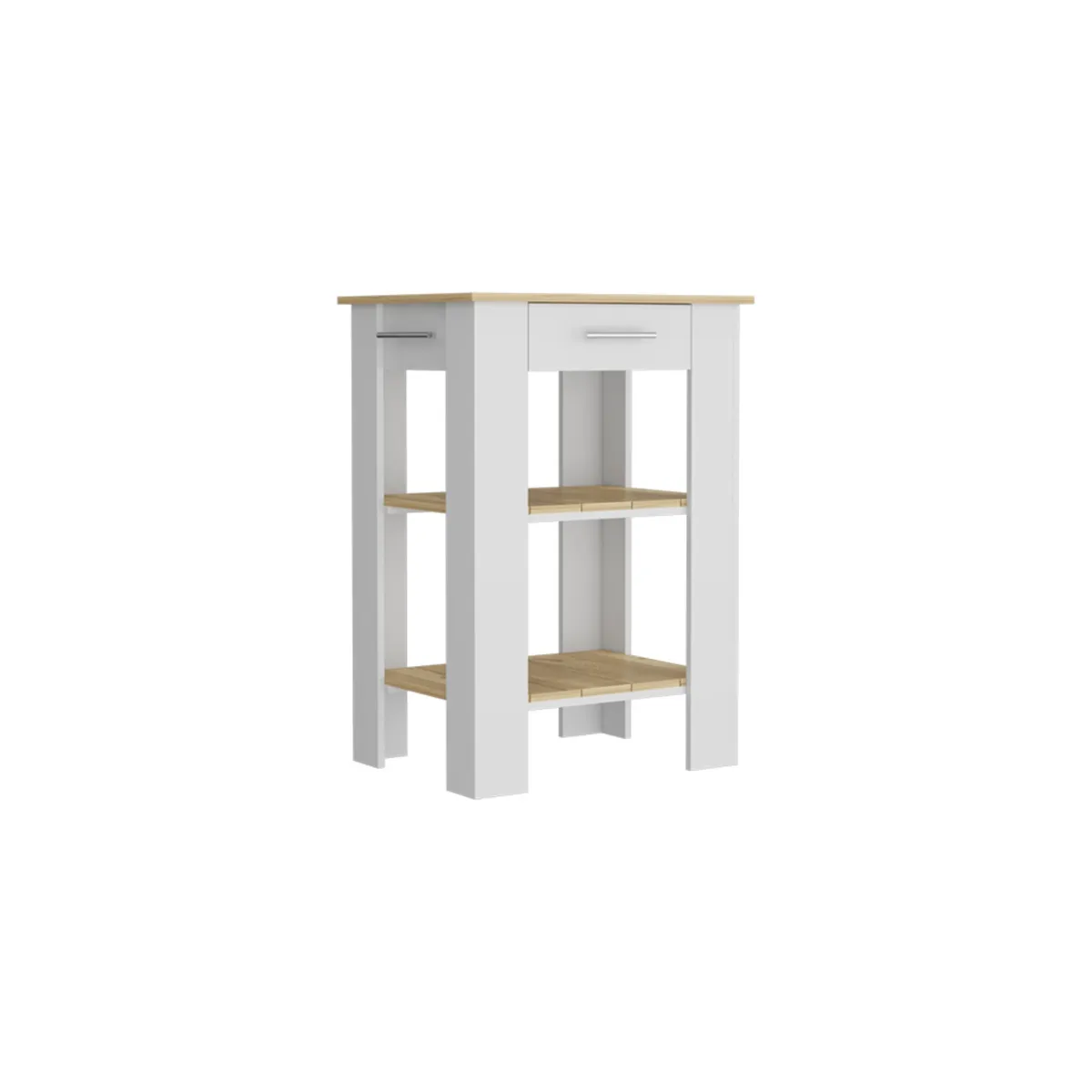 FMFURNITURE - Isla De Cocina 1 Cajon Fm-006B Blanco