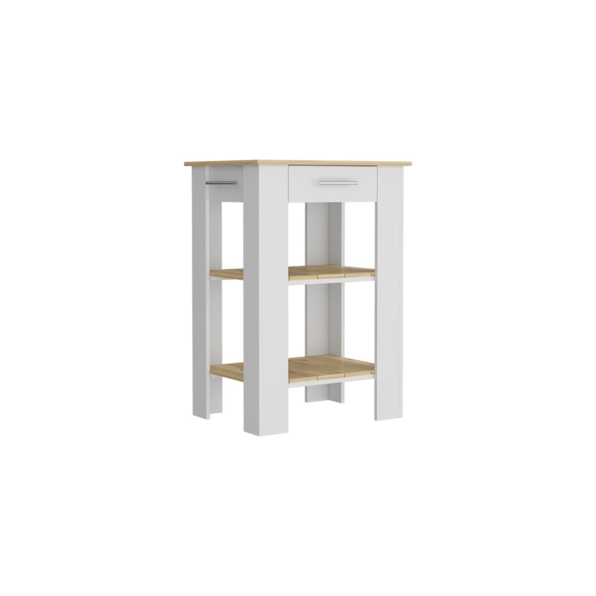 FMFURNITURE - Isla De Cocina 1 Cajon Fm-006B Blanco