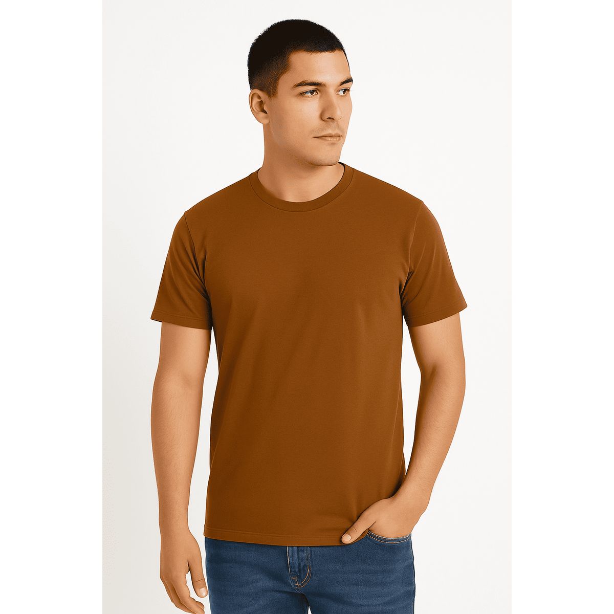 GENERICO - Polos Básicos Pack 3 - Color Marrón Claro