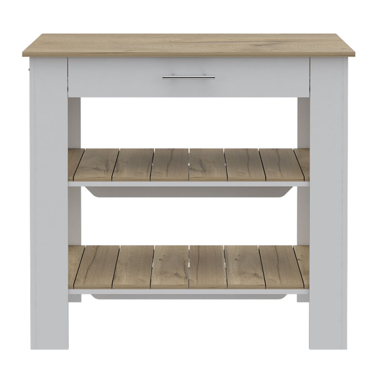 FMFURNITURE - Isla De Cocina 101x93x50cm Fm-007B Blanco