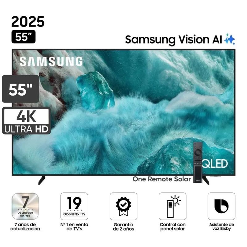 SAMSUNG - Televisor SAMSUNG QLED 55 UHD 4K Vision AI Smart TV QN55Q7FAAGXPE