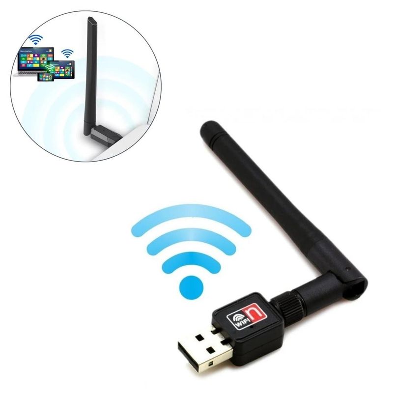 GENERICO - Antena Wifi 1200 Mbps Receptor Inalámbrico USB Internet para Laptop PC