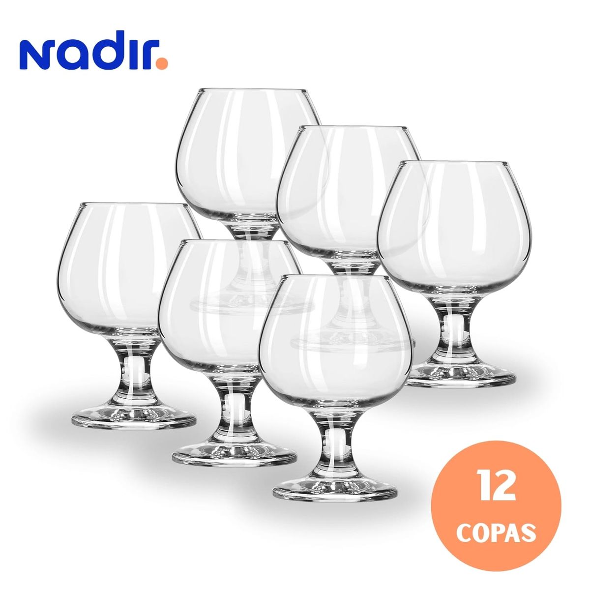 NADIR - Copa Coñac Windsor 330ml Vidrio Nadir X12 Copas Brandy