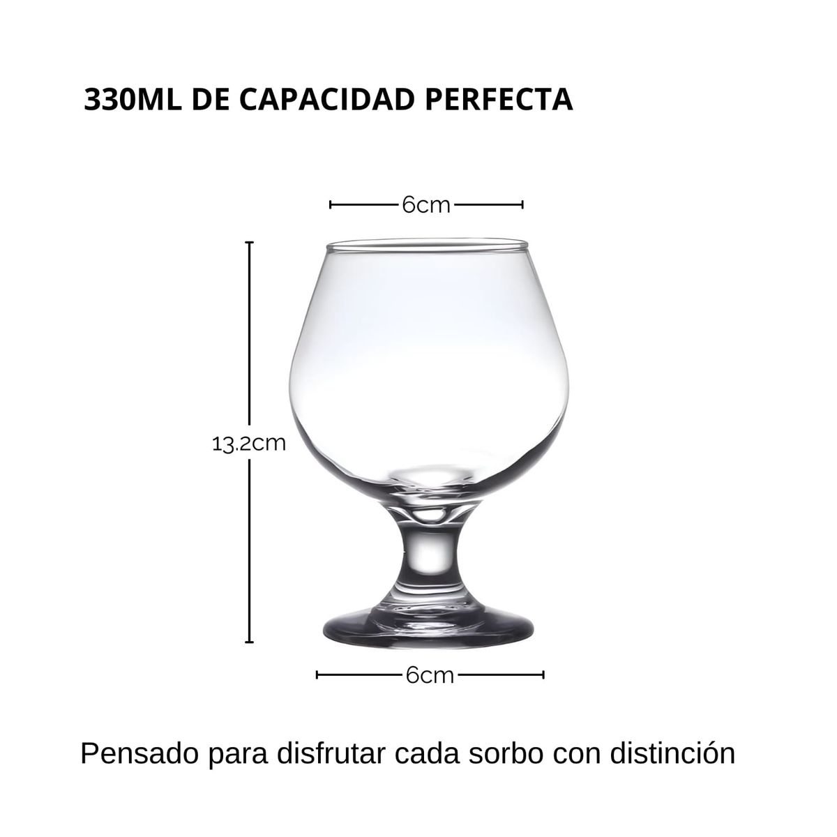 NADIR - Copa Coñac Windsor 330ml Vidrio Nadir X12 Copas Brandy