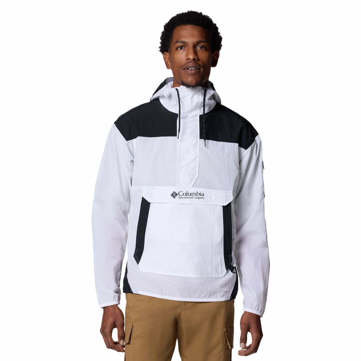 COLUMBIA - Casaca Para Hombre Cortaviento Anorak Challenger Blanca COLUMBIA