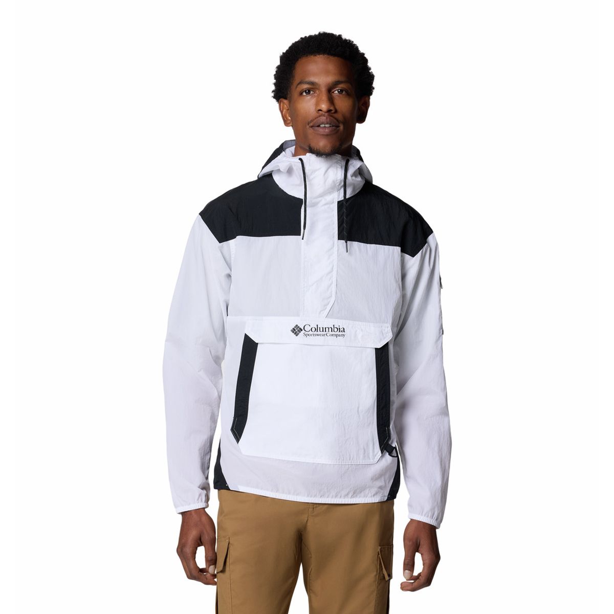 COLUMBIA - Casaca Para Hombre Cortaviento Anorak Challenger Blanca COLUMBIA