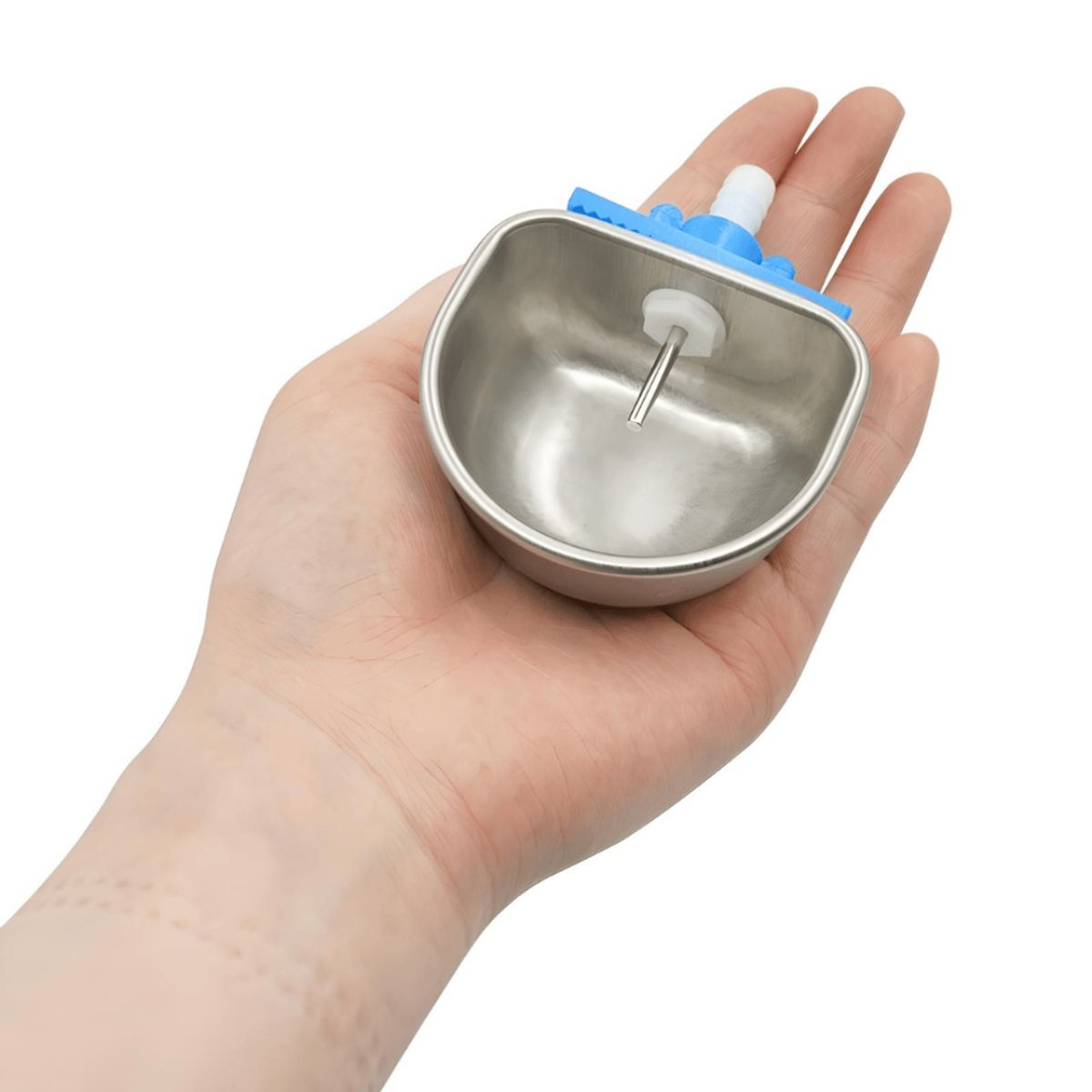 GENERICO - PACK X6 BEBEDERO TIPO COPA PARA CONEJO CUY ACERO INOX