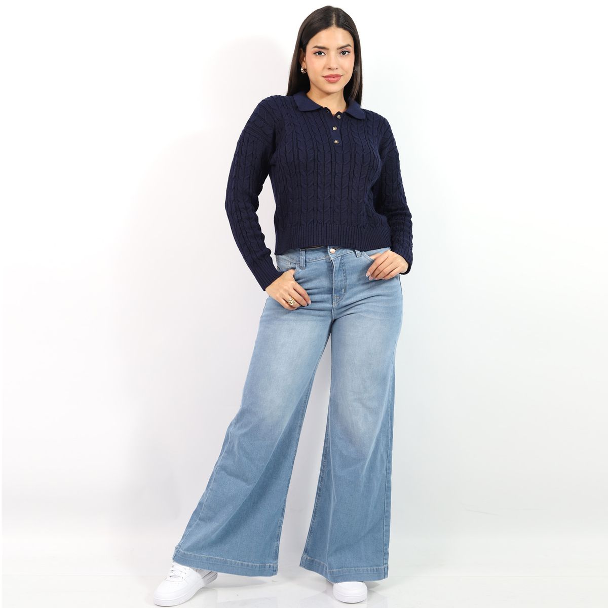 JAROLA - Pantalón Wide Leg Mide Rise Jarola Olivia