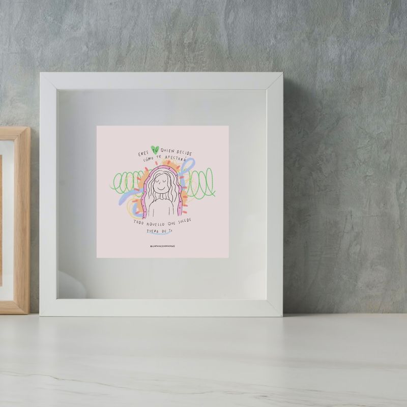 UN PAN CON MANGO - Cuadro “Eres tú quien decide” UN PAN CON MANGO 26cm x 26cm