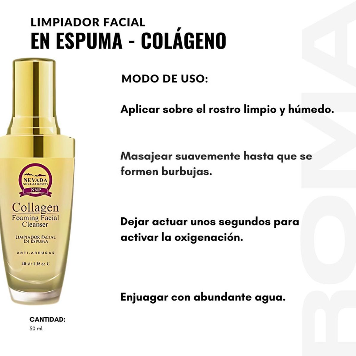 NEVADA NATURAL PRODUCTS - PACK 3 LIMPIADOR FACIAL EN ESPUMA CON COLÁGENO 50ML NEVADA