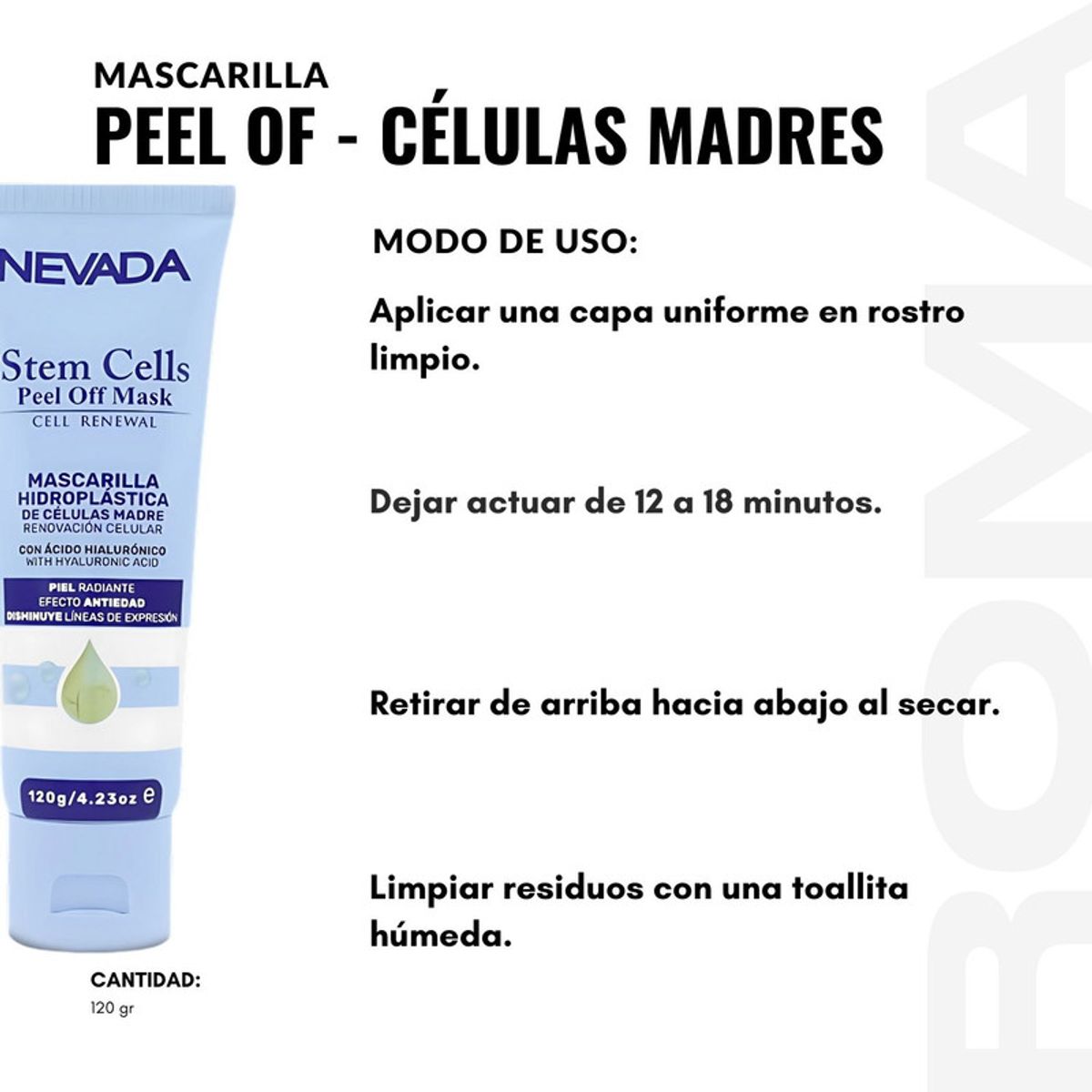 NEVADA NATURAL PRODUCTS - PACK 2 MASCARILLA PEEL OFF  CÉLULAS MADRES 120G NEVADA