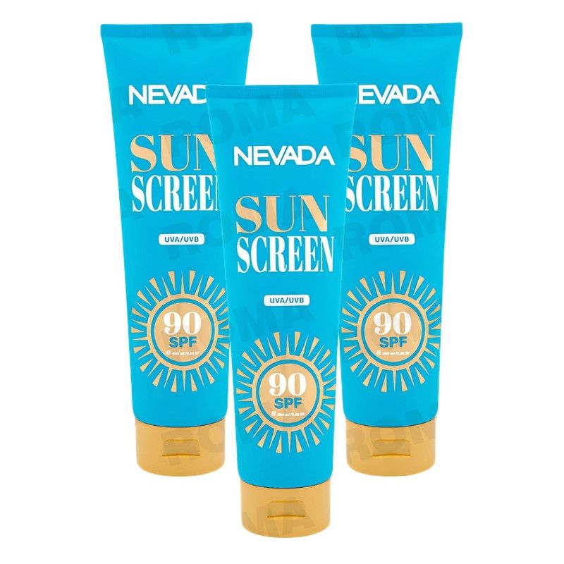 NEVADA NATURAL PRODUCTS - PACK 3 PROTECTOR SOLAR SPF90  UVAUVB 280ML NEVADA