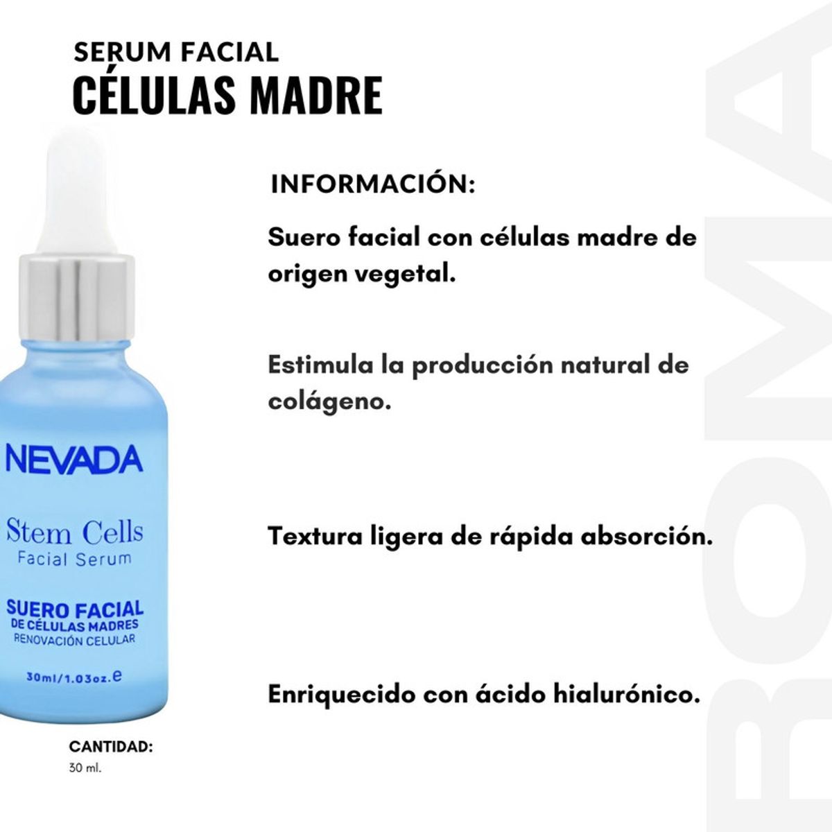 NEVADA NATURAL PRODUCTS - PACK 3 SERUM FACIAL CÉLULAS MADRE 30ML NEVADA
