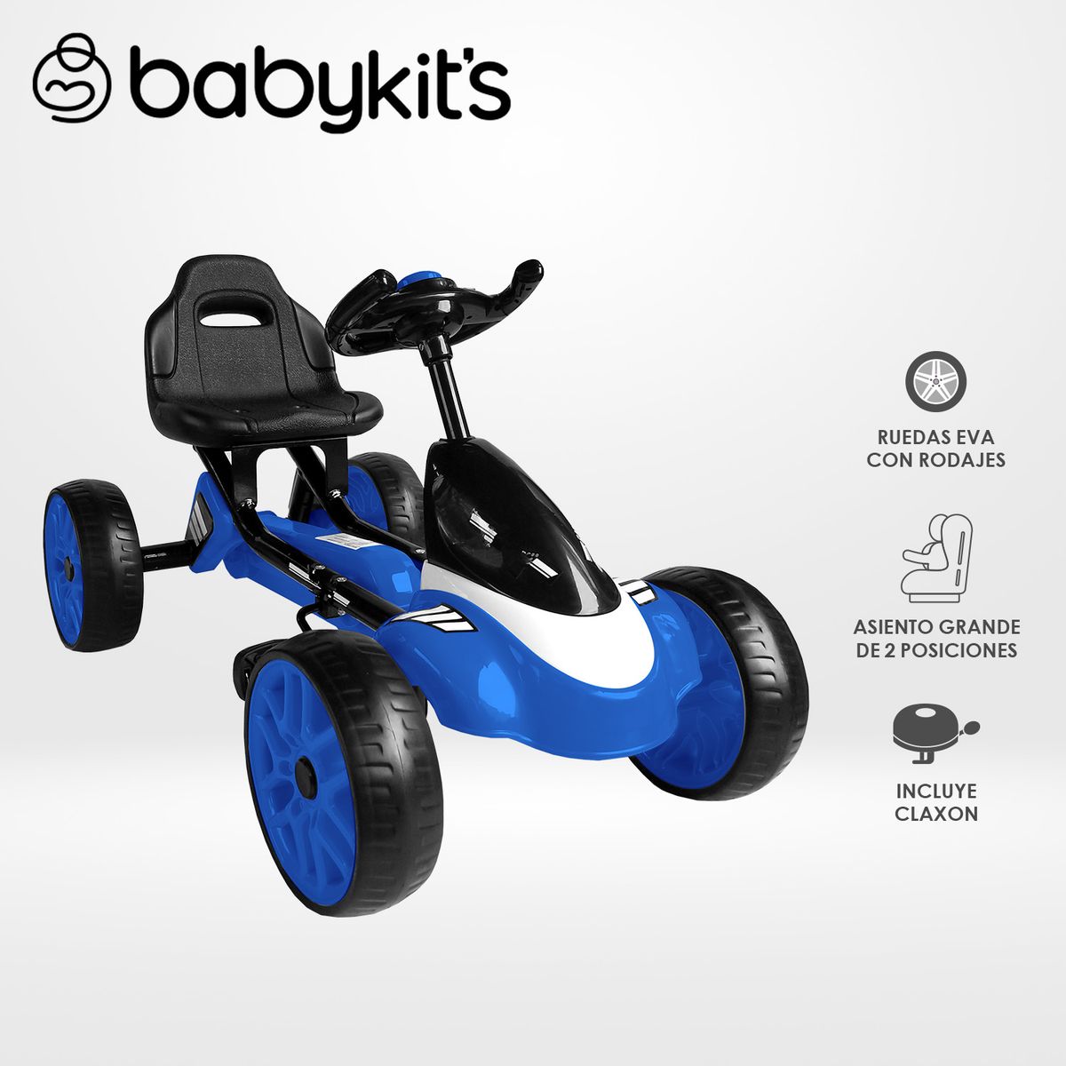 BABY KITS - Go Kart a Pedal Corsa Azul