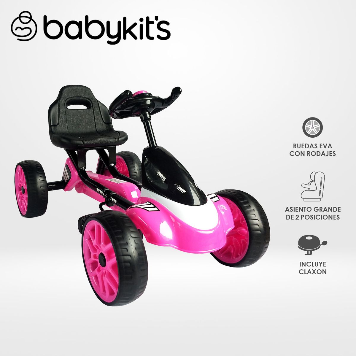 BABY KITS - Go Kart a Pedal Corsa Rosado