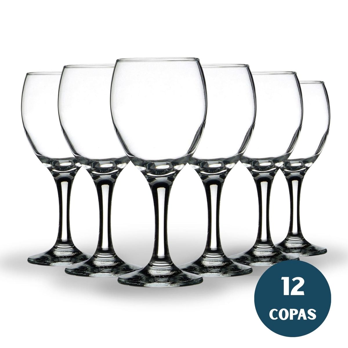 NADIR - Copas Vino Blanco Windsor 190ml Vidrio Set 12 Piezas