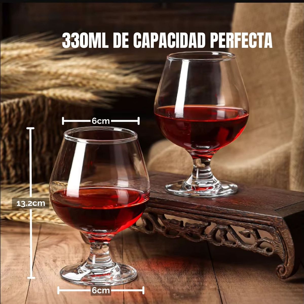 NADIR - Copa Coñac 330ml Windsor Set X6 Nadir Vidrio Resistente