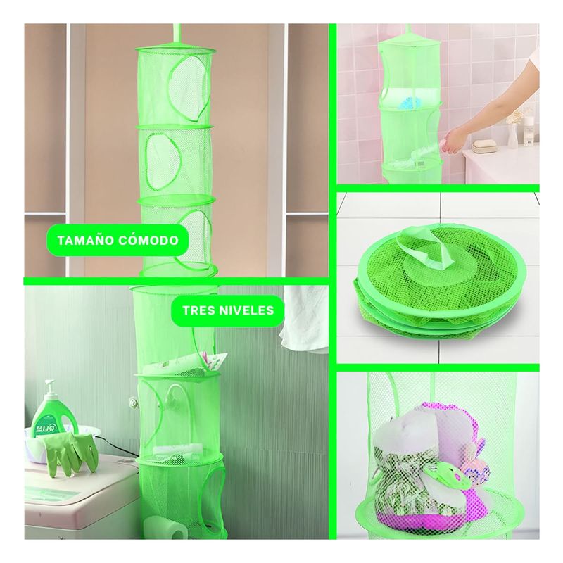 GENERICO - Pack6 Red con Compartimientos en Verde Y+Regalo Stickers