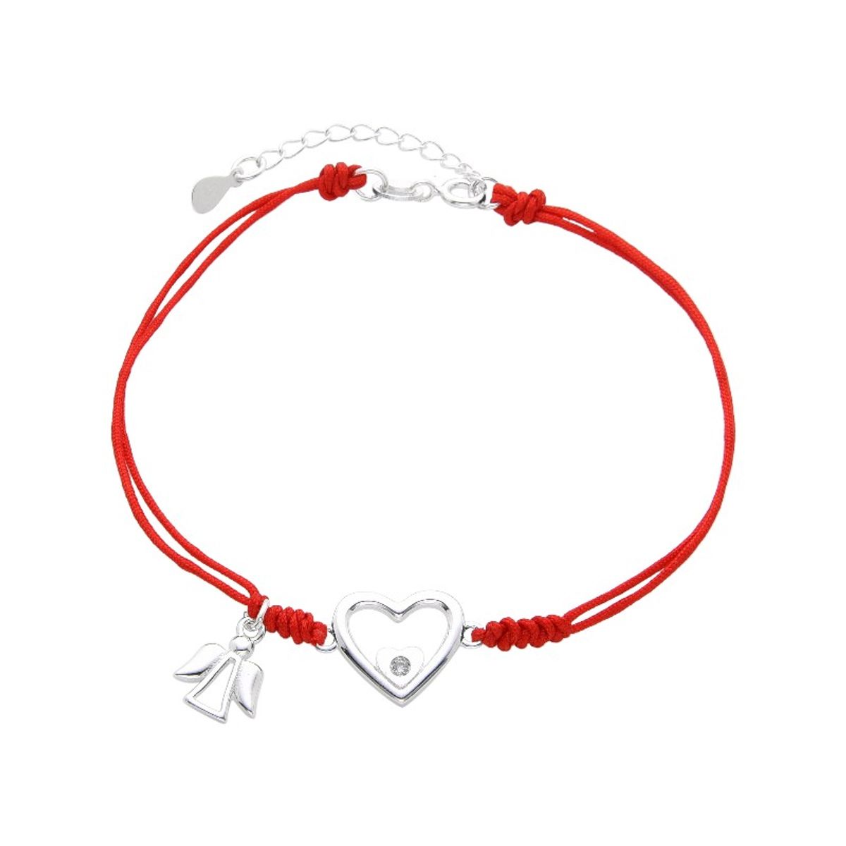 SANTORAL - Pulsera Angel Corazón - Hilo y Plata