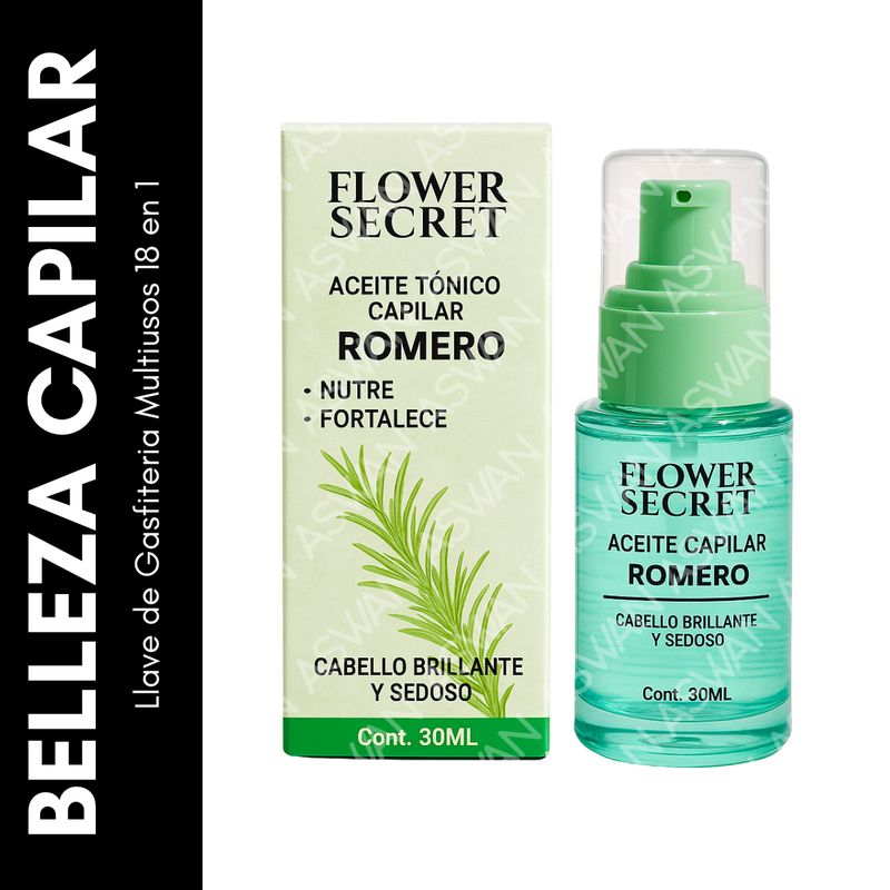GENERICO - Aceite Tónico Capilar Romero 30ml - FLOWER SECRET