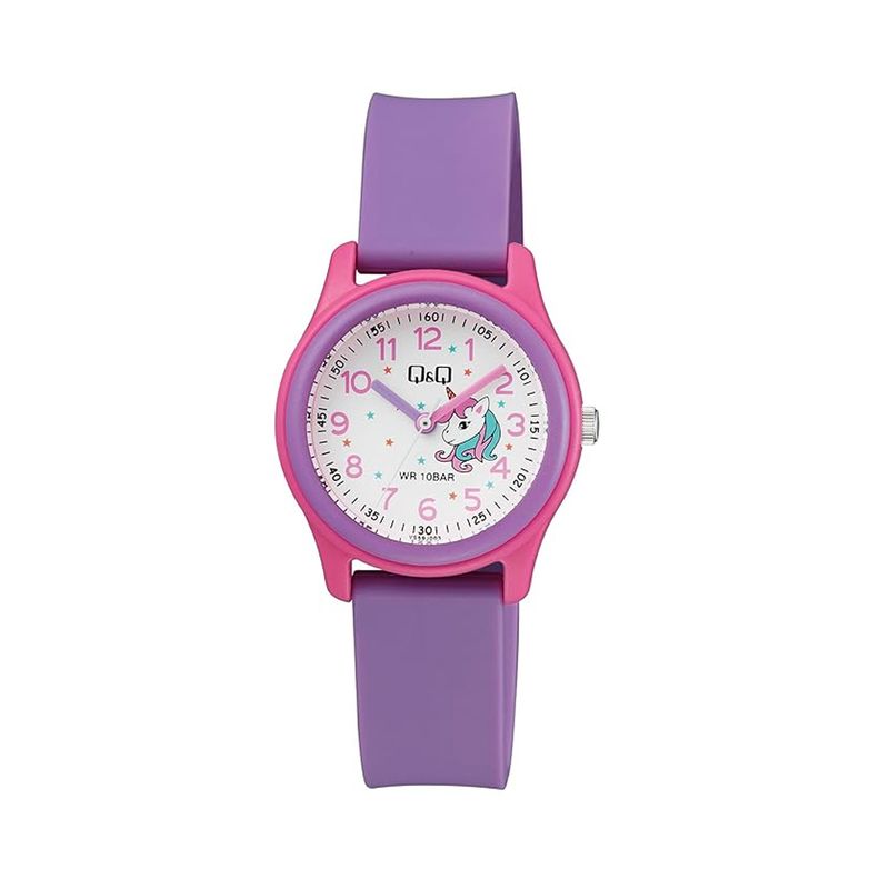 Q AND Q - Reloj Q&Q para Niñas Acuático 10 BAR Lila Unicornio