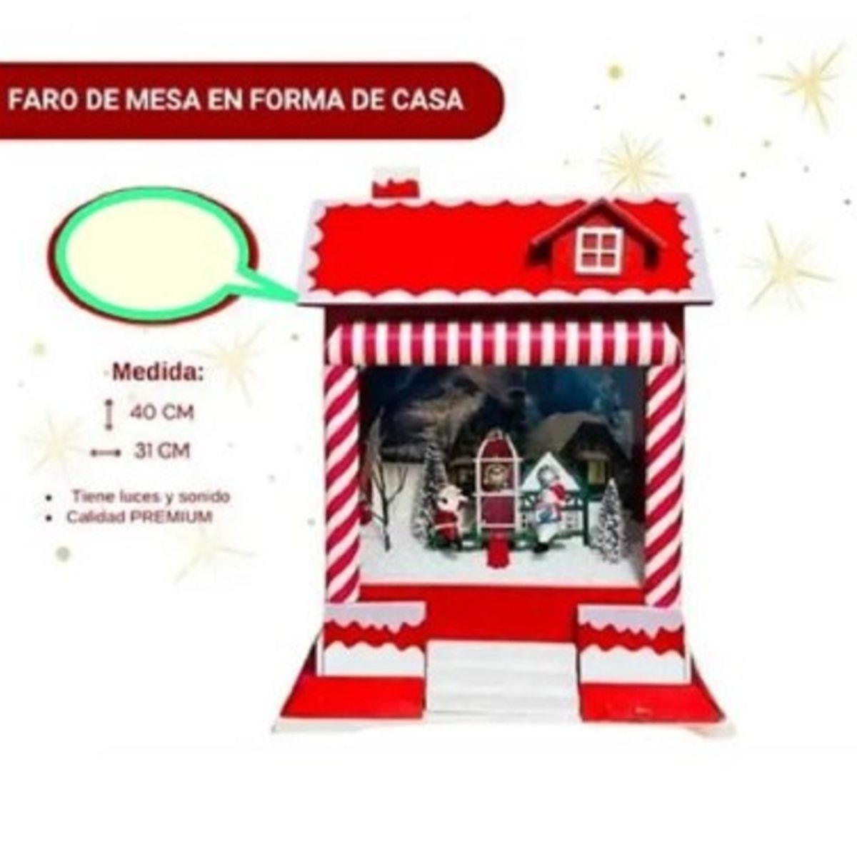 GENERICO - CASA FARO CON LUCES Y SONIDO CALIDAD A1 PREMIUN