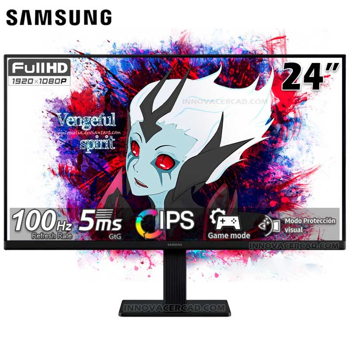 SAMSUNG - Monitor SAMSUNG LS24D300GALXPE  24" IPS, FHD (1920X1080) 100HZ, 5ms GTG