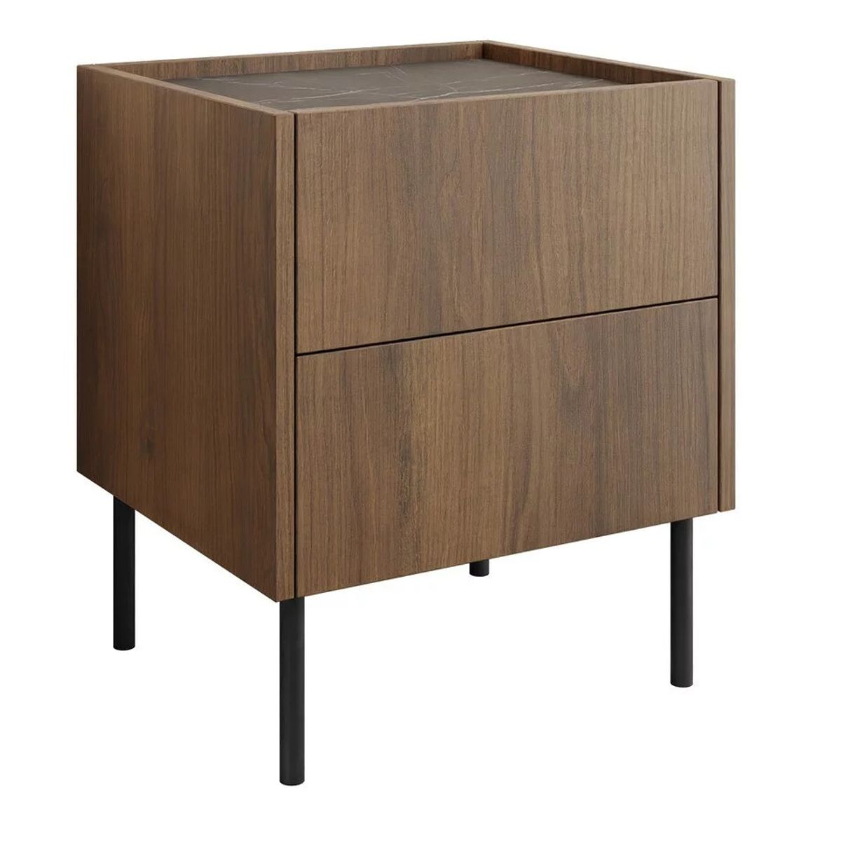 STARHOME - Velador Moderno con patas metálicas Starhome Belviro Roble