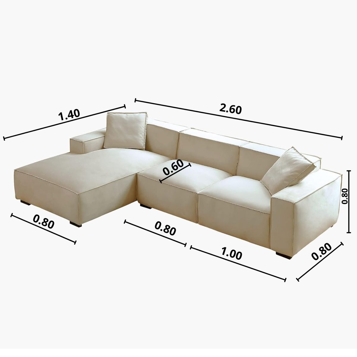 GENERICO - SECCIONAL LUHAN LADO DERECHO CHAMPAGNE