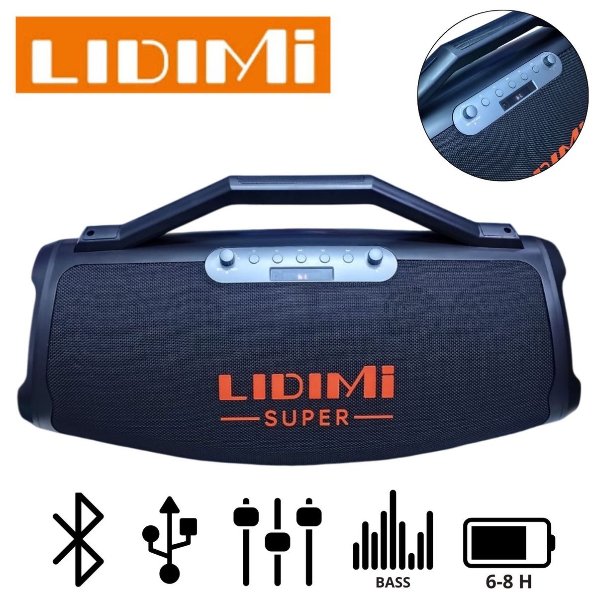 LIDIMI - Parlante Portátil Lidimi LD S687 USB TF AUX 200W