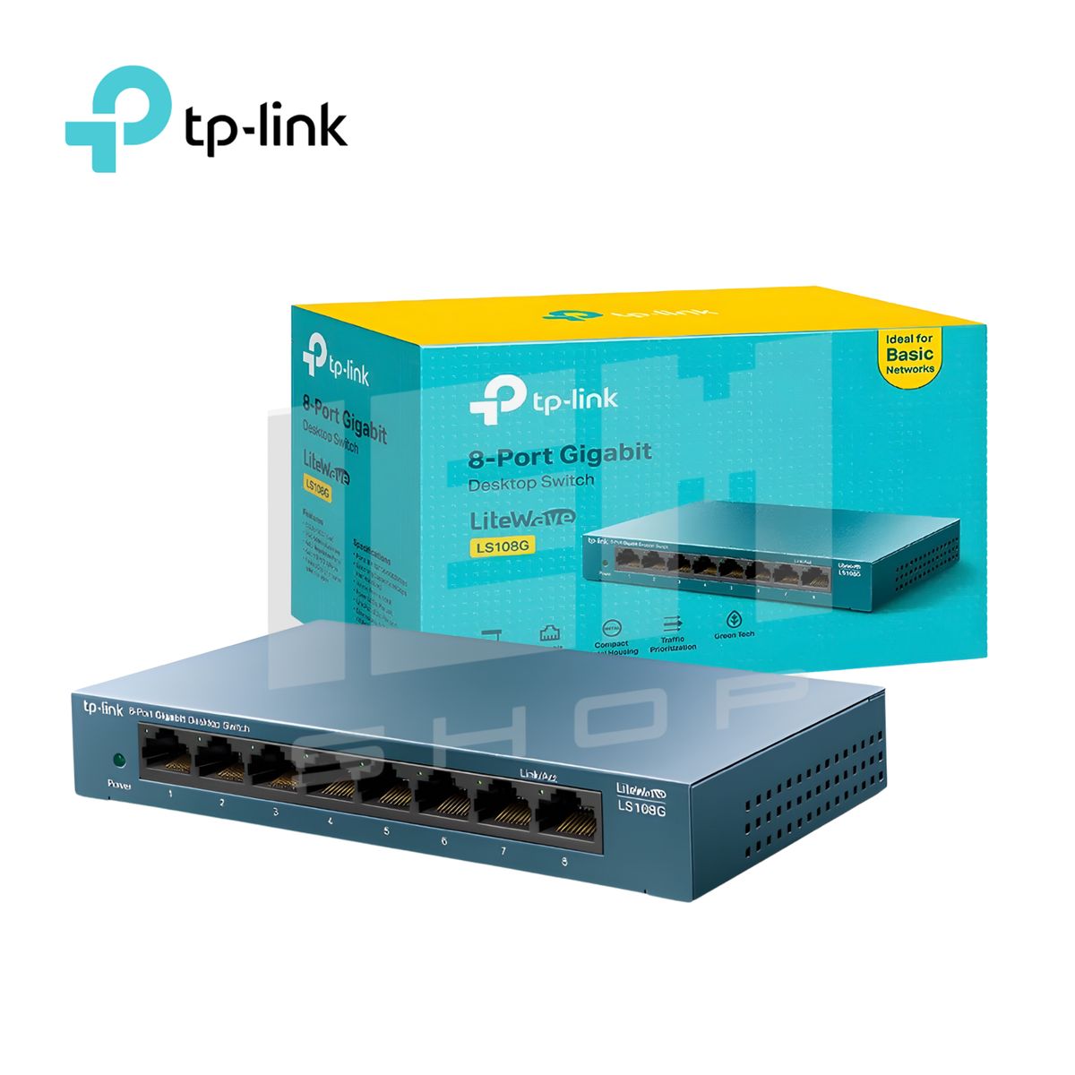 TP LINK - SWITCH TP-LINK LS108G V4 8 PUERTOS CARCASA METALICA - P/N: TL-LS108G