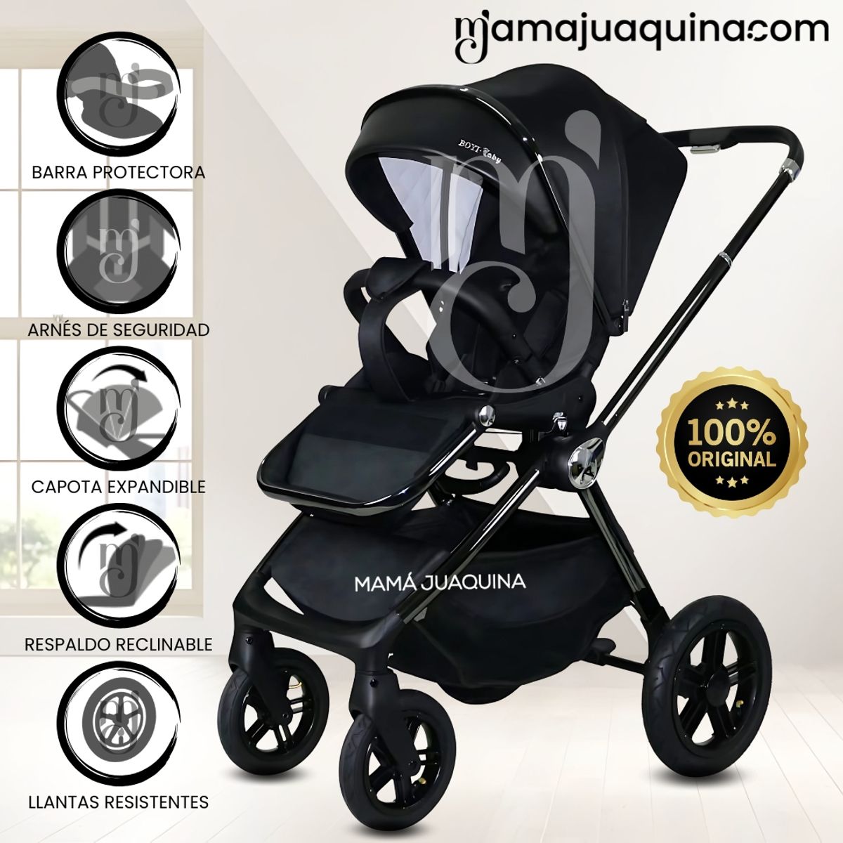 BABY - Coche de Paseo «CONNY» Edición Limitada Black