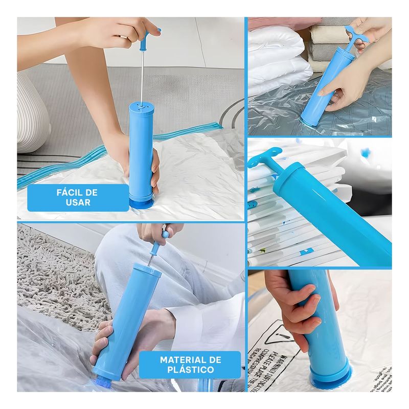 GENERICO - Pack4 Succionador de Aire de Bolsas Celest Y+Regalo Stickers