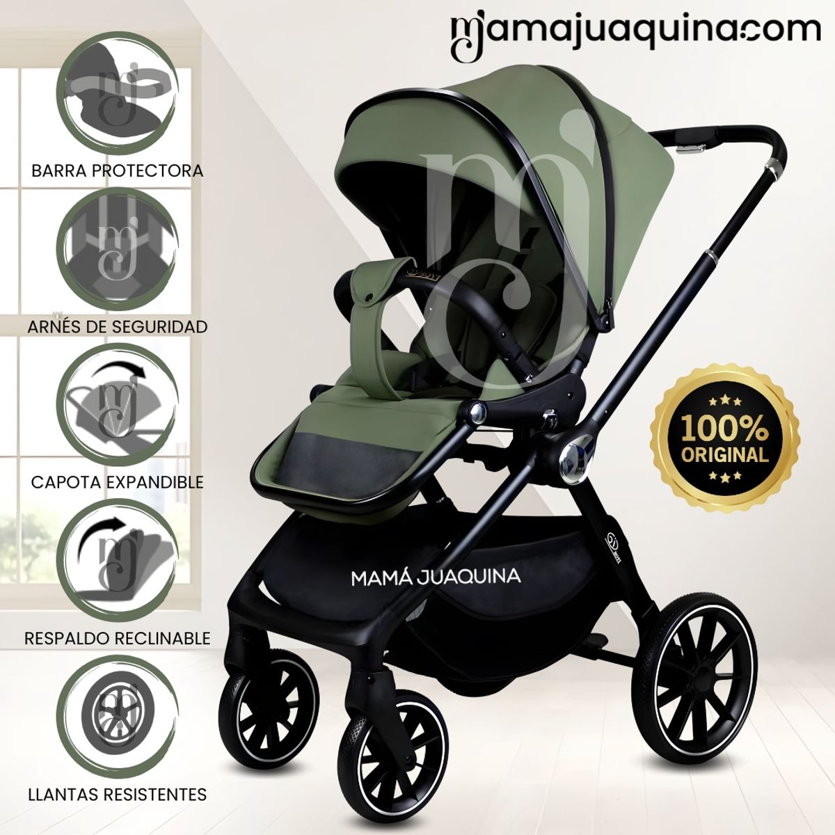 Baby - Coche de Paseo «CONNY» Edición Limitada Green