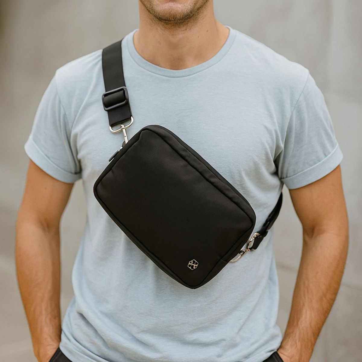 GENERICO - DOG WALKING BAG Morral de paseo Patitas Shop NEGRO