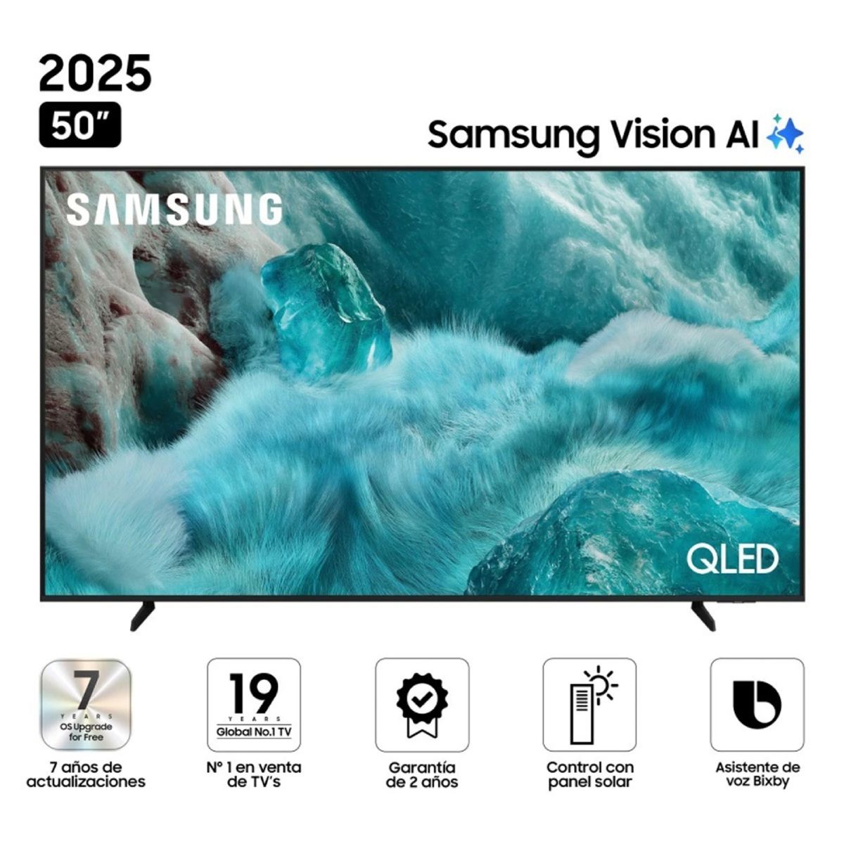 SAMSUNG - TELEVISOR SMART TV SAMSUNG 4K ULTRA HD 50” VISION AI QN50Q7FAAGXPE
