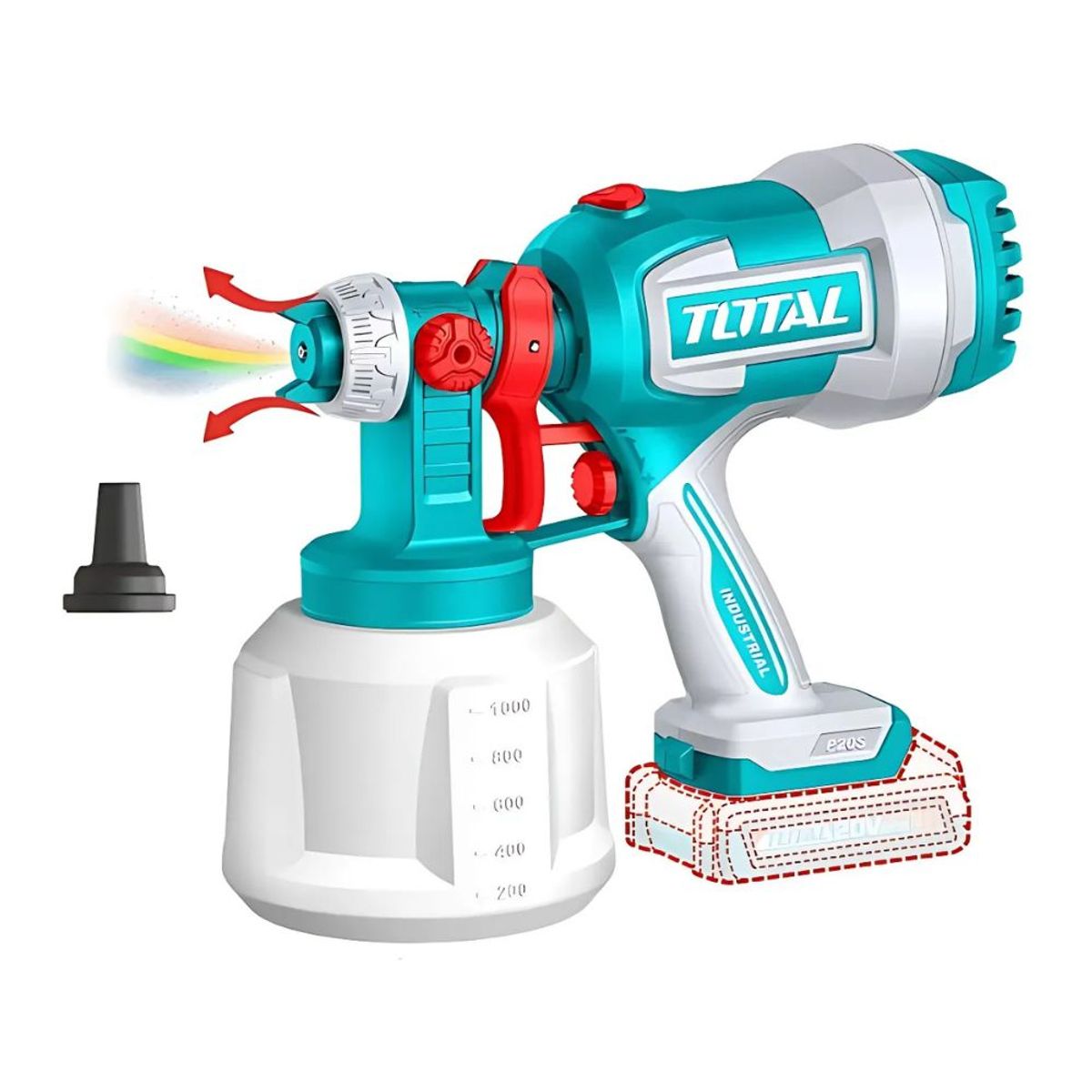 TOTAL TOOLS - Pistola De Pintar 20v 1000ml 120din Total TSGLI2004