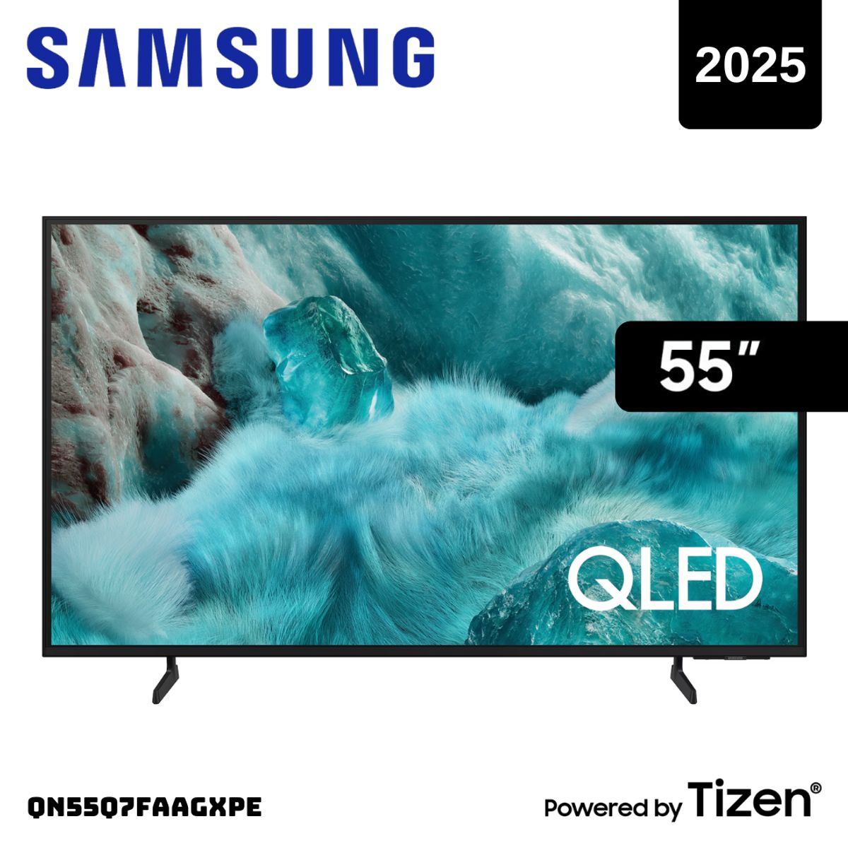 SAMSUNG - TELEVISOR SAMSUNG 55 QLED SMART TV TIZEN OS 4K UHD 2025 - QN55Q7FAAGXPE