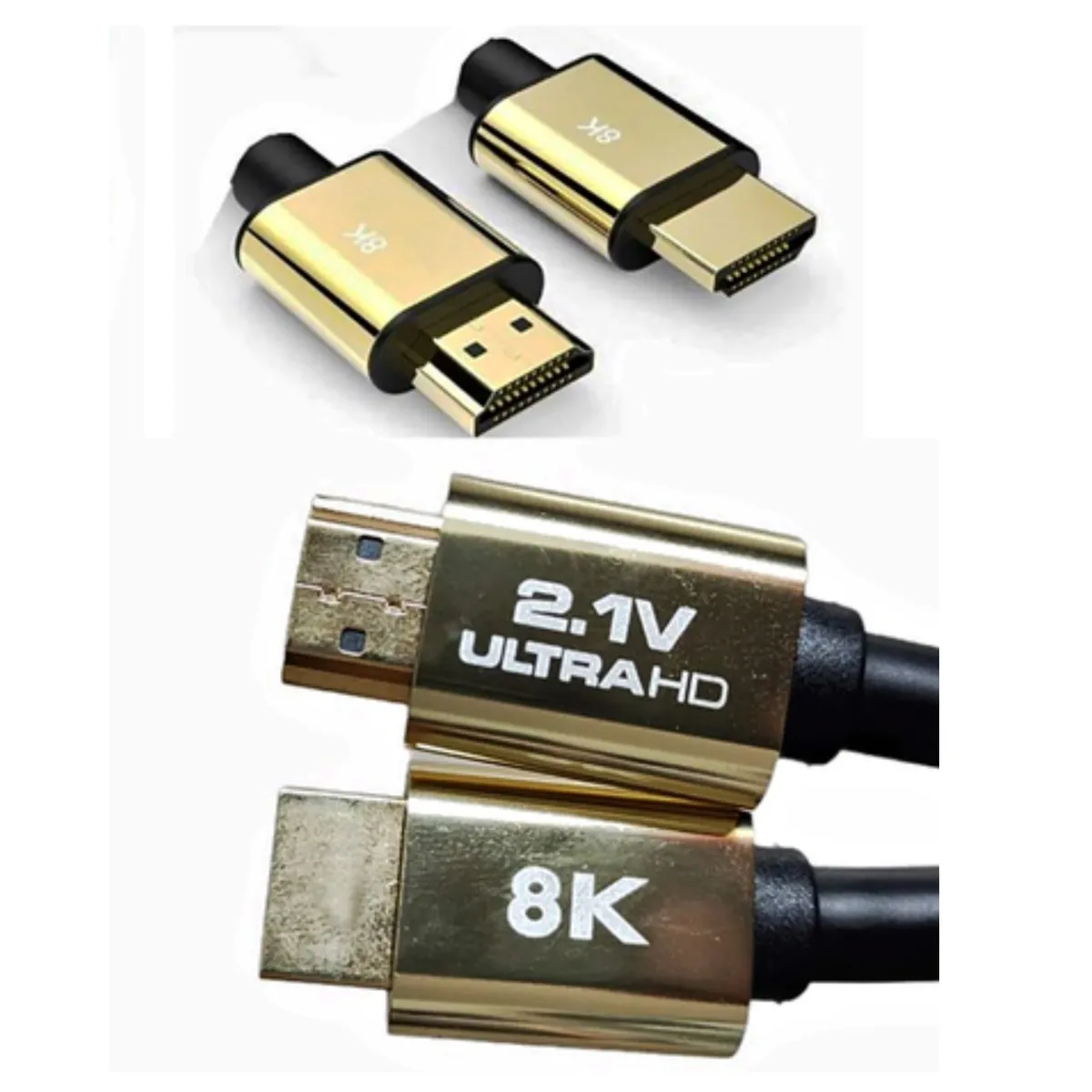 GENERICO - Cable Hdmi 8k 2.1v Ultra 4320p Hd 48 Gbps Pvc 1.8 Metros