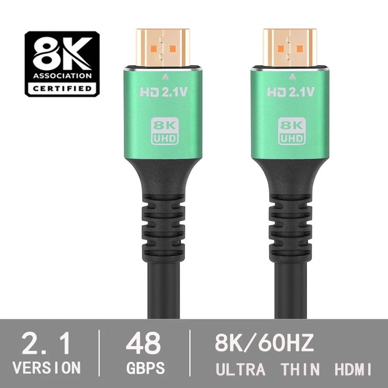 GENERICO - Cable Hdmi 8k 2.1v 5 Metros Ultra 4320p Hd 48 Gbps Pvc
