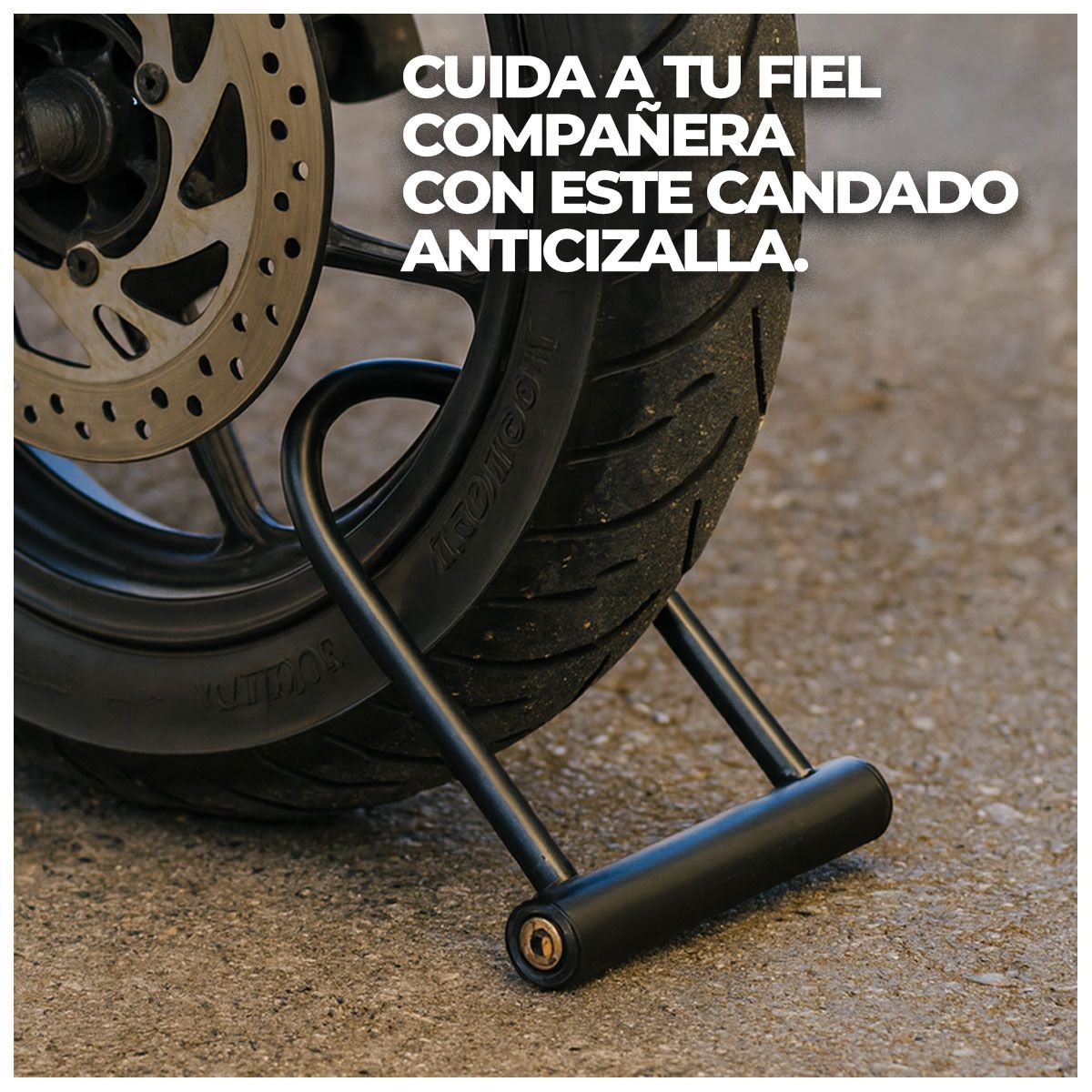 GENERICO - Candado Rigido Para Bicileta Scooter Moto Multiuso Negro