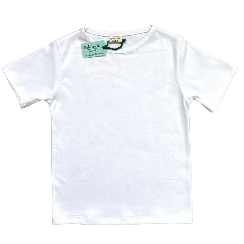 RED CARROT - Polo unisex niño manga corta algodon blanco
