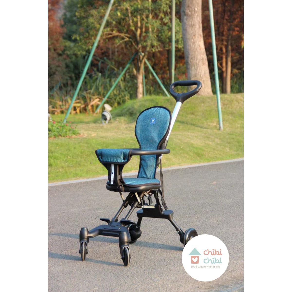 CHIBI CHIBI - Coche de viaje y paseo plegable- Azul