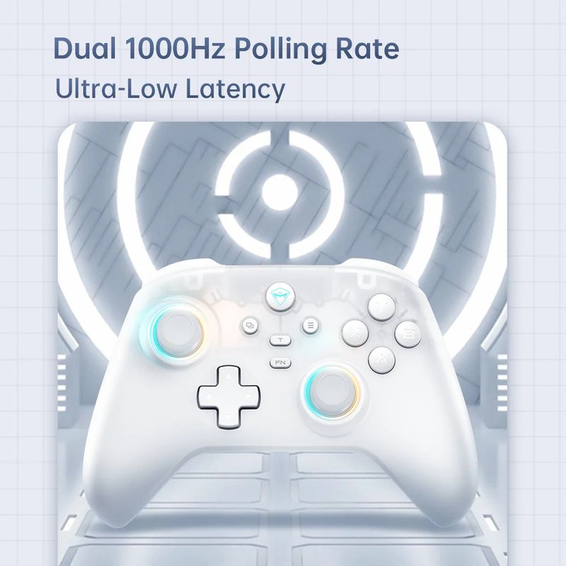 MACHENIKE - GAMEPAD MACHENIKE G3 V2 WHITE BASE RECARGABLE WIRELESS BLUETOOTH RGB