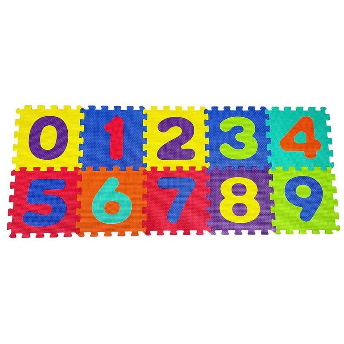 GENERICO - PISO DE GOMA EVA DISEÑO NÚMEROS 30x30 CM - 10 PIEZAS