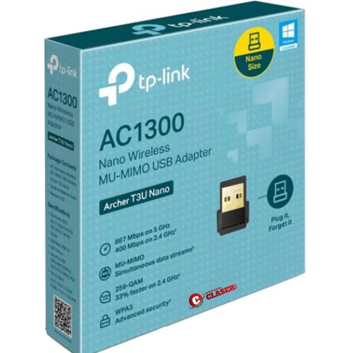 TP LINK - TP-Link - Adaptador USB Wireless Archer T3U Nano AC1300