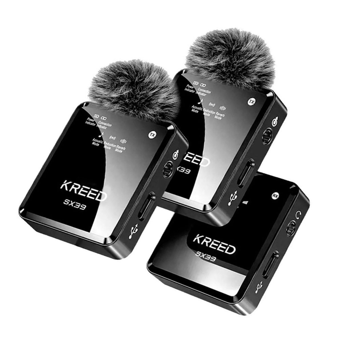 KREED - Micrófono solapero inalámbrico Profesional DUAL SX39