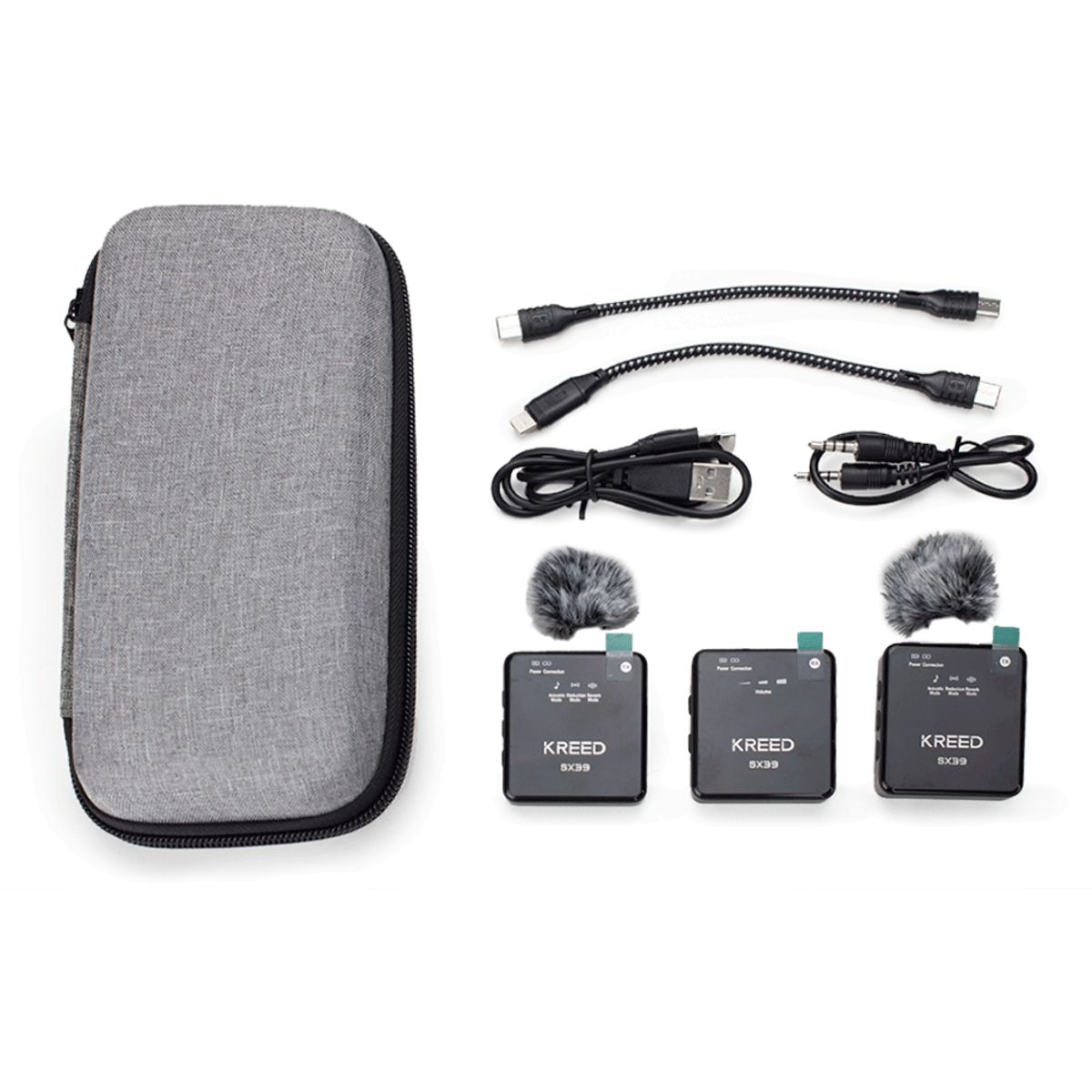 KREED - Micrófono solapero inalámbrico Profesional DUAL SX39