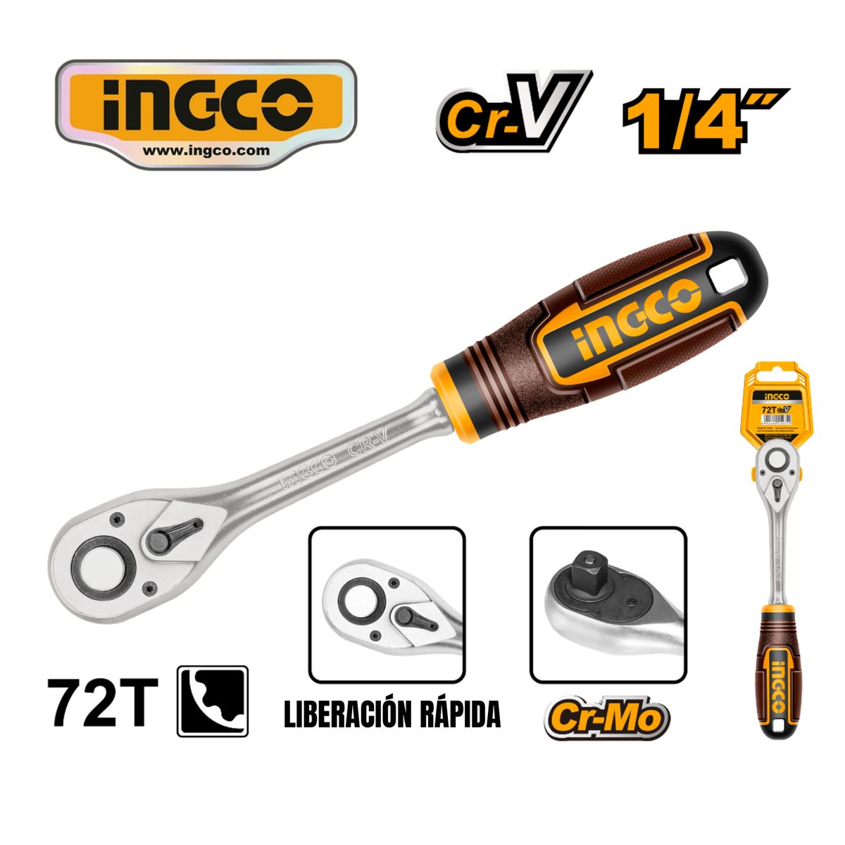 INGCO TOOLS - HRTH0814 LLAVE RATCHET