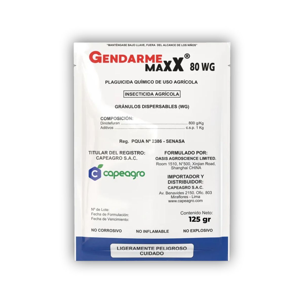 GENDARME MAXX 125gr INSECTICIDA  AGRÍCOLA, marca GENERICO - Foto Principal